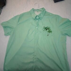 Men's Green Palm Tree Shirt